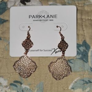 Park Lane Rose Gold Filigree Earrings